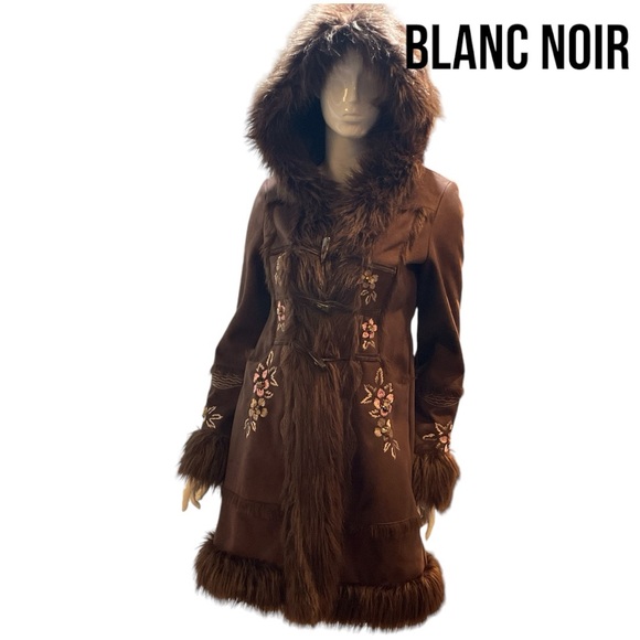 blanc noir Jackets & Blazers - Blanc Noir faux fur penny lane coat